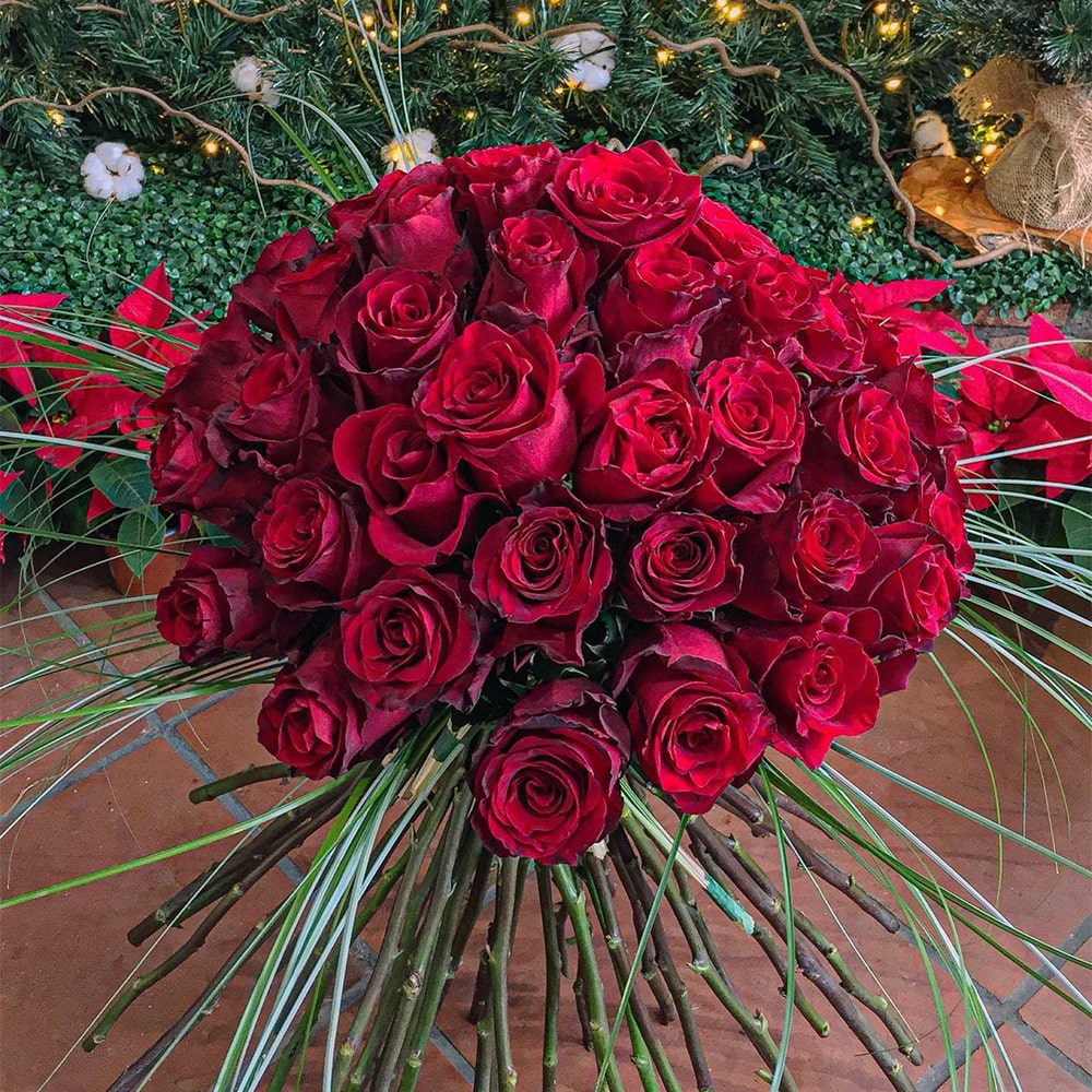Μπουκέτο XXL με Τριαντάφυλλα Ecuador Κόκκινα The Garden Store Λαμία